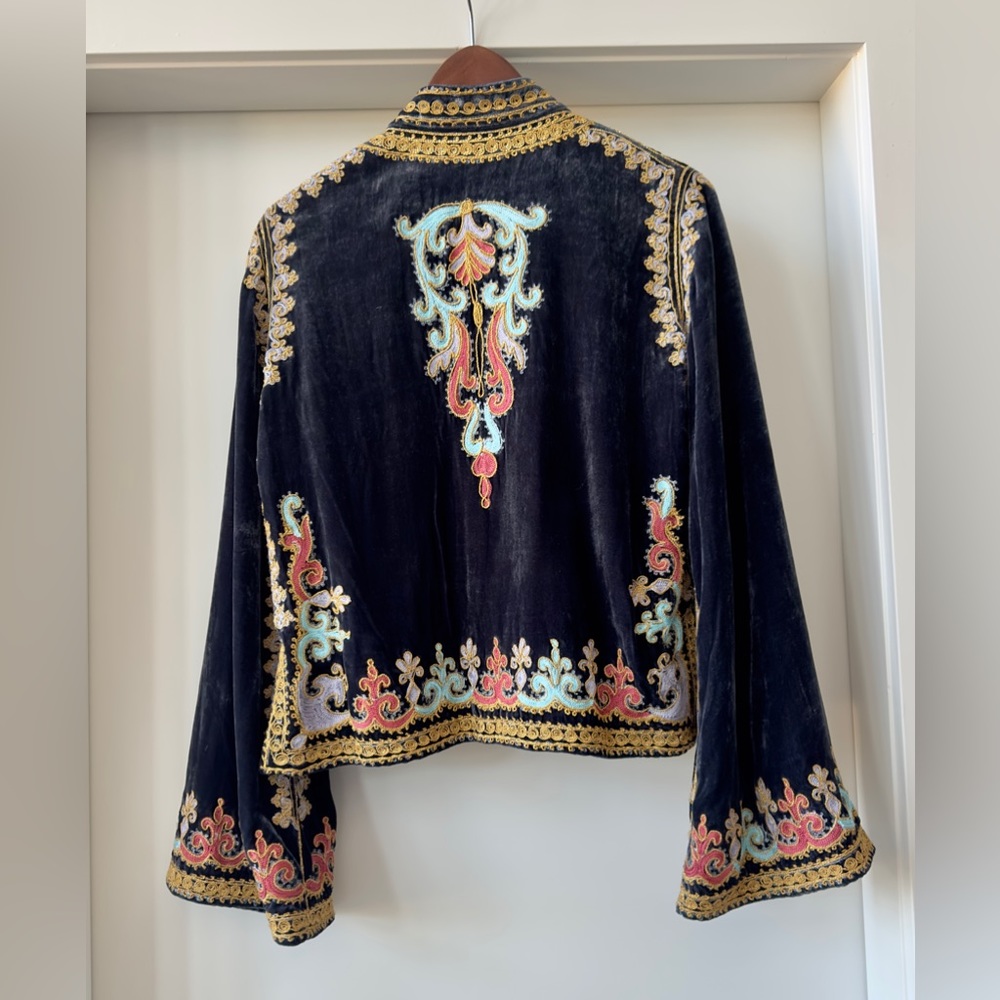 Chasing Unicorns Revolution Jacket M - Navy Silk Velvet IYKYK 🦄 - Picture 4 of 13